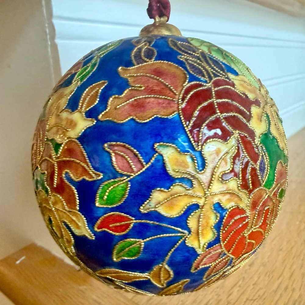 Vintage 2003 Dillards Trimmings Cloisonné Ornament